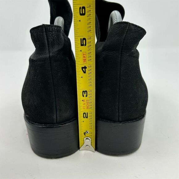 Eileen Fisher Women's Black Leaf Suede Pull On Booties Size 9.5 Classic Fall - Picture 8 of 12